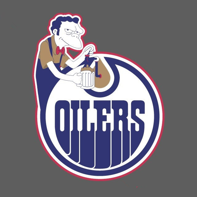 Edmonton Oilers Simpsons iron on transfers